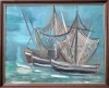 U. Schr&ouml;ter-"Veliere pe mare", tablou pictat (1981), Marine, Ulei, Fauvism