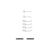 Set accesorii placute frana Delphi LX0080, parte montare : Punte Spate