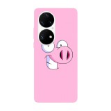 Husa compatibila cu Huawei Nova 8i model Cartoon smiling pig, Silicon, TPU, Viceversa, Transparent, Carcasa