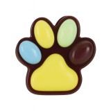 Jucarie antistres squishy, flippy, cu revenire lenta, labuta de pisica pufoasa, 7.5 cm, ambalaj transparent, maro galben