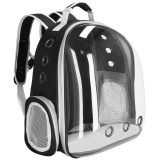 Rucsac transport animale talie mica-medie, maxim 12 kg, hublou panoramic transparent, buzunare laterale, gri Household NewTrend