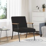 vidaXL fotoliu Negru 59 x 75 x 78 cm Țesătură moale asemănătoare l&acirc;nii 42017702