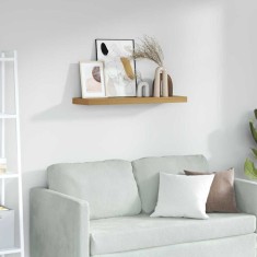 vidaXL Raft de perete Pe perete Maro 80 x 23,5 x 4 cm Lemn compozit 42019950