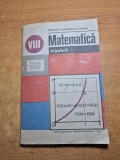 manual de matematica - algebra - pentru clasa a 8-a - din anul 1990