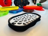 Savoniera, 3D, model Wave, Negru/Alb, Oem