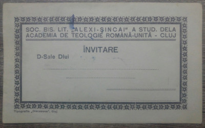 Invitatie Academia de Teologie Romana-Unita Cluj foto