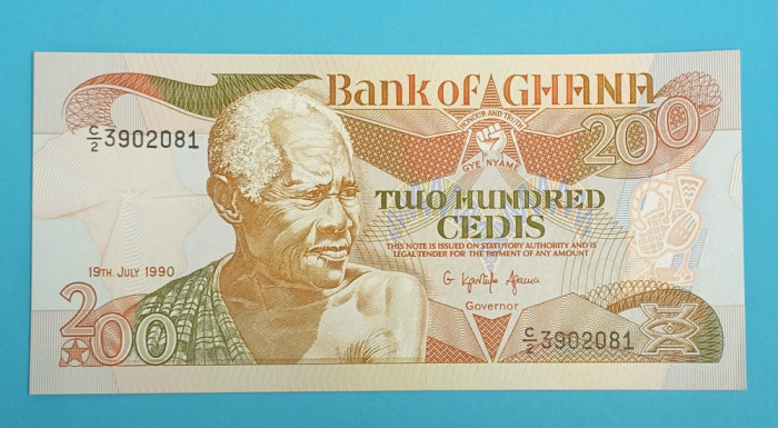 Ghana 200 Cedis 1990 &#039;Seria 1983-93&#039; UNC serie: C/2 3902081