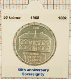 Islanda 50 kroner 1968 - Sovereignty - km 12 - G011