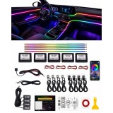 Kit 23 in 1 lumini ambientale auto Symphony RGB Wireless, benzi acrilice LED, iluminare bord, usi, manere si picioare, control prin aplicatie