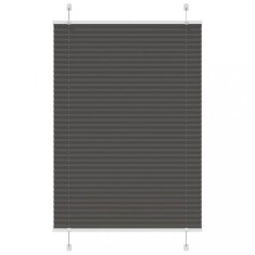 vidaXL Jaluzea plisată negru 85x150 cm Lățime țesătură 84,4cm poliester 4015140