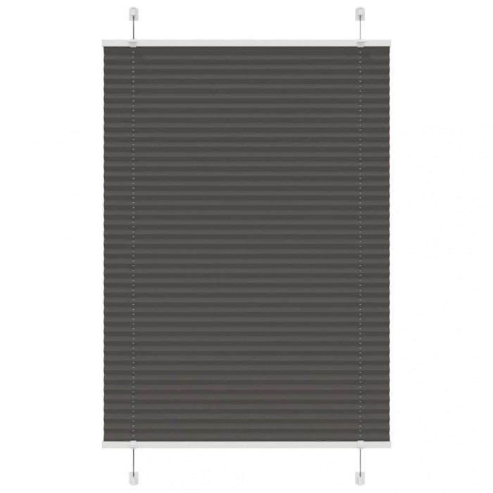 vidaXL Jaluzea plisată negru 85x150 cm Lățime țesătură 84,4cm poliester