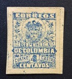 Columbia 1886 - Timbru Stema Columbiei / 4c -CLN1