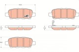 TRW GDB3294 COTEC set placute frana,frana disc