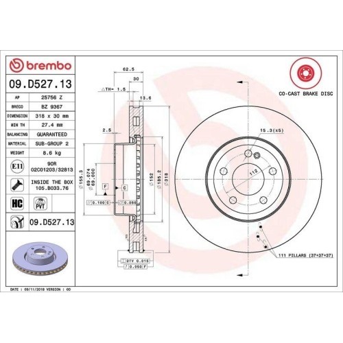 Set disc frana Mercedes Clasa C (W205) 07.13-02.23, Clasa C Convertible (A205) 06.16-04.23, Clasa C Coupe (C205) 10.15-04.23, Clasa C T-Model (S205)
