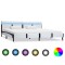 vidaXL Cadru de pat cu LED, alb, 180 x 200 cm, piele artificială