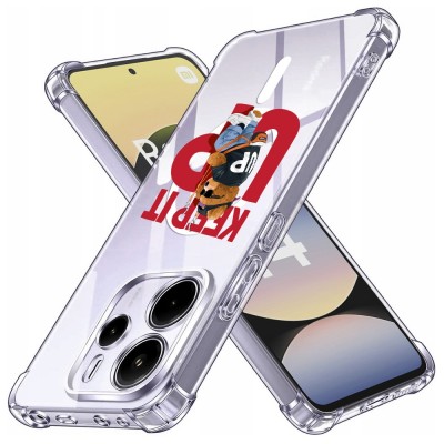 Husa antisoc pentru xiaomi redmi note 14 4g (standard) - airbag tpu, col&amp;Egrave;uri ranforsate - keep it up foto