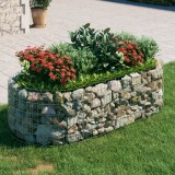 vidaXL Strat &icirc;nălțat gabion, 200x100x50 cm, fier galvanizat