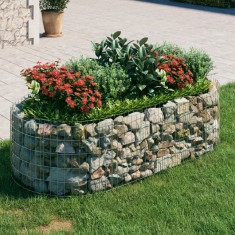 vidaXL Strat &icirc;nălțat gabion, 200x100x50 cm, fier galvanizat
