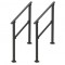 Set 2 balustrade otel, 1-2 trepte Vivatechnix, Dimensiune 1030 x 84 x 920 mm, Unghi reglabil 0&deg; - 40&deg;, Negru