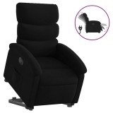 Cumpara ieftin Fotoliu electric rabatabil cu ridicare, negru, textil