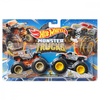 HOT WHEELS MONSTER TRUCK SET 2 MASINI SCARA 1 LA 64 HW SAFARI SI WILD STREAK SuperHeroes ToysZone foto