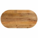 Blat de masa oval, 100x40x3,8 cm, lemn masiv de mango GartenMobel Dekor, vidaXL