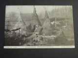 Colibe sudaneze din lut uscat, etnografie colonială -Carte poștală Franceză originală (cel mai probabil din perioada 1900&ndash;1940)