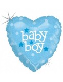 Balon Folie Inima &quot;Baby Boy&quot; - 45x45 cm