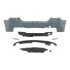 Set bara spate BMW Seria 5 (F10), 12.2009-08.2017, cu suport inferior, cu catadioptri, cu gauri senzori parcare; grunduit, de vopsit; type M-Tech; cu