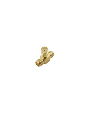 Adaptor convertor antena wifi RF coaxial SMA mama la 2x SMA mama foto