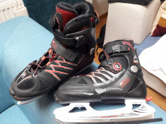 Patine gheata reglabile 38-41EU FILA X ONE ICE blk red foto