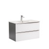 Dulap inferior Vario Trim 80 cu lavoar antracit-alb