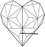 Decoratiune de perete Loopunk, metal, negru, 42 x 43 cm