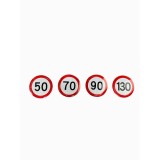 Set 4 abtibilde limita viteza reflectorizant 50-70-90-130 Cod: HUJ006 Automotive TrustedCars