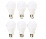 Set 6 becuri LED E27 Amazon Basics, echivalent 60W, 9 wati, alb cald - RESIGILAT