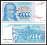 IUGOSLAVIA 5.000 / 5000 DINARI / DINARA 1994 , UNC [1] P - 141a , necirculata