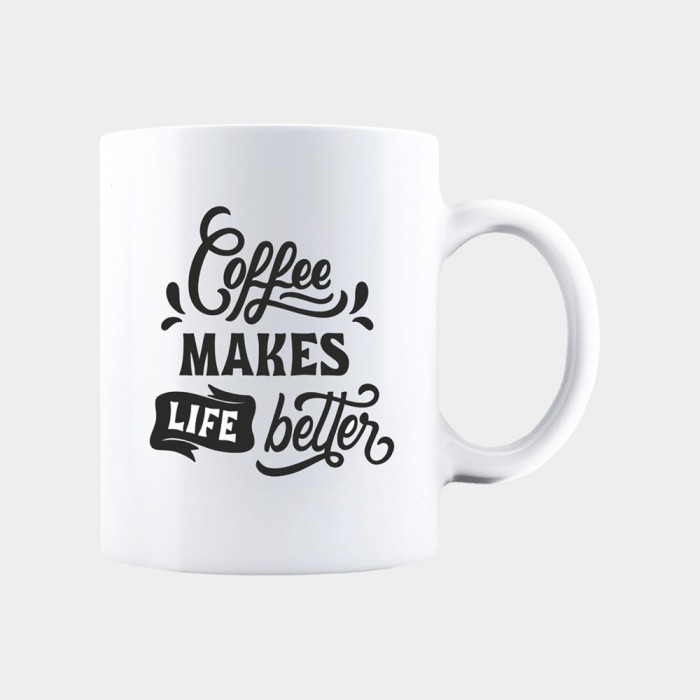 Cana alba personalizata COFFEE MAKES LIFE BETTER, INOVATIX&reg;. 330ml