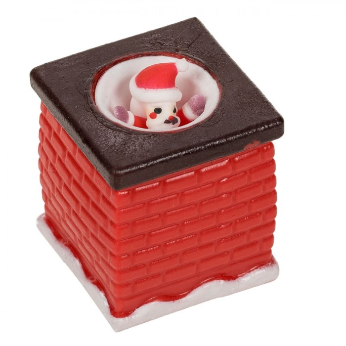 Jucărie Anti-Stres, Pop Up, Silicon, Moș Crăciun, 5.7cm, Roșu