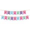 Set Ghirlande Petrecere, Model Happy Birthday, 16 Bucăți, Multicolor, Litere Aurii, Oem