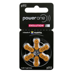 BATERII AUDITIVE POWER ONE EVOLUTION P312 BL 6 VARTA foto