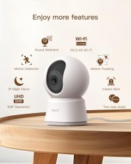 Camera supraveghere Arenti, 3K, 5 MP, mini, wireless 2.4 GHz, 5 GHz, , night vision 10m, audio bidirectional, compatibil Alexa si Google Assistant, 35 foto