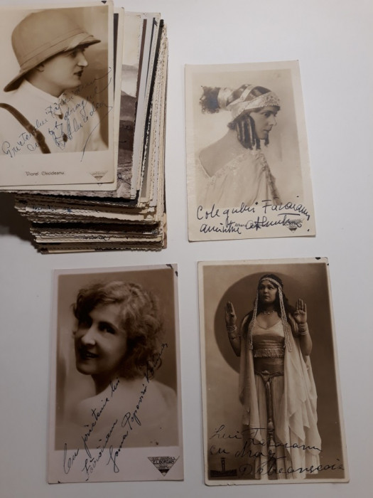 COLECTIE FOTOGRAFII VECHI CU DEDICATII ACTORI TEATRUL NAT CLUJ ANII 1930 -112BUC