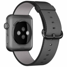 Curea iUni compatibila cu Apple Watch Ultra/SE/8/7/6/5/4/3/2/1, 40mm, Nylon, Woven Strap, Electric Gray