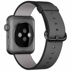 Curea iUni compatibila cu Apple Watch 1/2/3/4/5/6/7, 40mm, Nylon, Woven Strap, Electric Gray