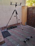 Rod pod Tripod XXL Robinhan pentru pescuit pe DUNARE sau Lac (SKY POD), 3 posturi