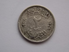 2 milliemes 1938 EGIPT foto
