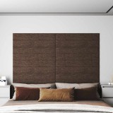 Cumpara ieftin Panouri de perete 12 buc. maro 90x15 cm textil 1,62 m&sup2;