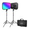 Kit 2 panouri Neewer, RGB LED, 2500-8500K, 60W, trepiezi 200 cm, geanta pentru transport inclusa