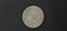 Bulgaria - 1 leva 1881 argint.