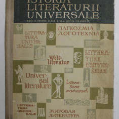 ISTORIA LITERATURII UNIVERSALE , MANUAL PENTRU CLASA A XI -A - SECTIA UMANISTA de N.I.BARBU ...EDGAR PAPU , 1968